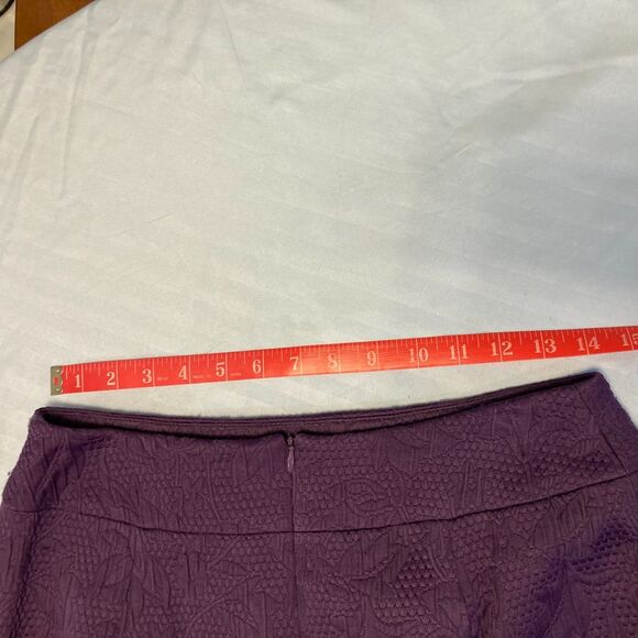 Vintage Nipon Boutique Skirt Purple Floral Jacquard Pencil Lined Petite 8P - Picture 8 of 9